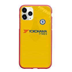 Чехол iPhone 11 Pro матовый FC Chelsea Away 18-19, цвет: 3D-красный