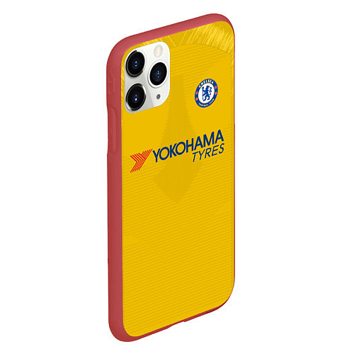 Чехол iPhone 11 Pro матовый FC Chelsea Away 18-19 / 3D-Красный – фото 2