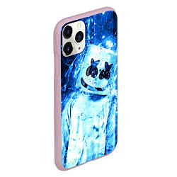 Чехол iPhone 11 Pro матовый Marshmello: Blue Liquid, цвет: 3D-розовый — фото 2