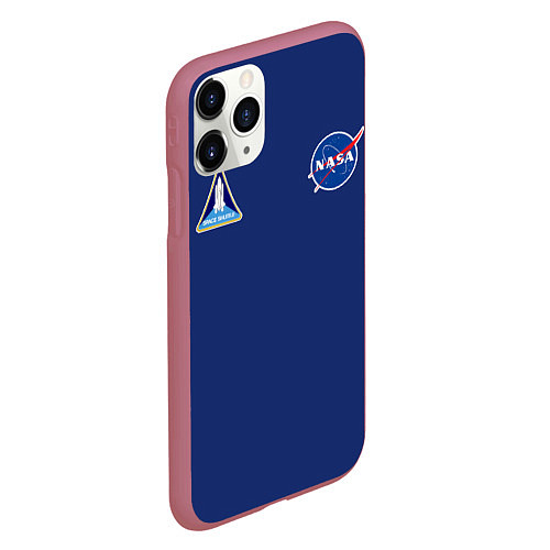 Чехол iPhone 11 Pro матовый NASA: Special Form / 3D-Малиновый – фото 2