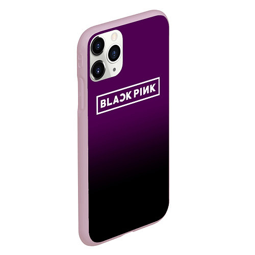 Чехол iPhone 11 Pro матовый Black Pink: Violet Gradient / 3D-Розовый – фото 2