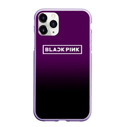 Чехол iPhone 11 Pro матовый Black Pink: Violet Gradient