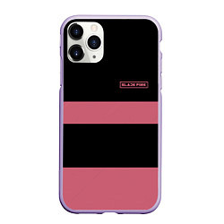Чехол iPhone 11 Pro матовый Black Pink: Logo, цвет: 3D-светло-сиреневый
