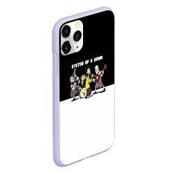 Чехол iPhone 11 Pro матовый System of a Down арт на группу, цвет: 3D-светло-сиреневый — фото 2