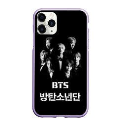 Чехол iPhone 11 Pro матовый BTS Group, цвет: 3D-светло-сиреневый