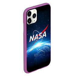 Чехол iPhone 11 Pro матовый NASA: Sunrise Earth, цвет: 3D-фиолетовый — фото 2