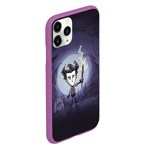 Чехол iPhone 11 Pro матовый Wilson under the moon / 3D-Фиолетовый – фото 2