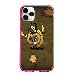 Чехол iPhone 11 Pro матовый Wild Wilson, цвет: 3D-малиновый