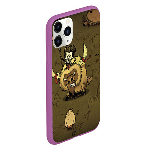 Чехол iPhone 11 Pro матовый Wild Wilson / 3D-Фиолетовый – фото 2