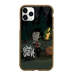 Чехол iPhone 11 Pro матовый Don't Starve: Night Forrest, цвет: 3D-коричневый