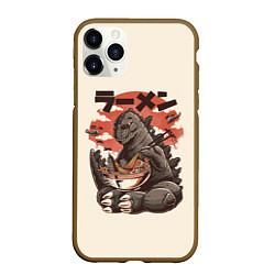 Чехол iPhone 11 Pro матовый Godzilla Eat, цвет: 3D-коричневый