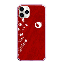 Чехол iPhone 11 Pro матовый Godzilla: Red Japan, цвет: 3D-розовый