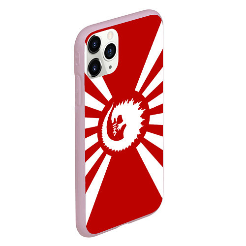 Чехол iPhone 11 Pro матовый Godzilla: Japan Style / 3D-Розовый – фото 2