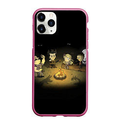 Чехол iPhone 11 Pro матовый Don’t Starve campfire, цвет: 3D-малиновый