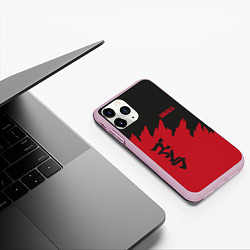 Чехол iPhone 11 Pro матовый Godzilla: Dark Style, цвет: 3D-розовый — фото 2