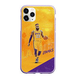 Чехол iPhone 11 Pro матовый LeBron James: NBA Star, цвет: 3D-светло-сиреневый