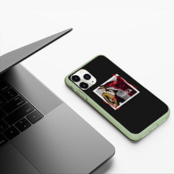 Чехол iPhone 11 Pro матовый Артур Пирожков: Чика, цвет: 3D-салатовый — фото 2