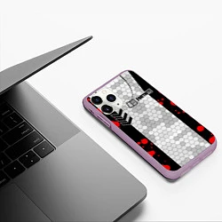 Чехол iPhone 11 Pro матовый Fortnite: Штурмовик, цвет: 3D-сиреневый — фото 2