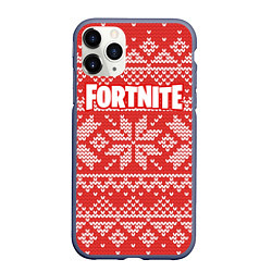 Чехол iPhone 11 Pro матовый Fortnite New Year, цвет: 3D-серый