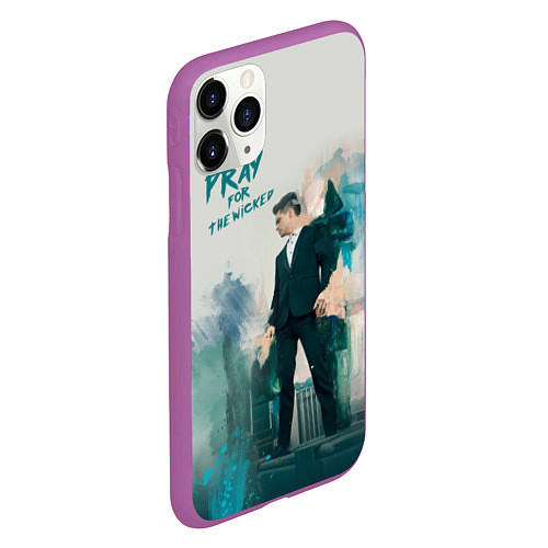 Чехол iPhone 11 Pro матовый Brendon Urie / 3D-Фиолетовый – фото 2