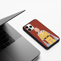 Чехол iPhone 11 Pro матовый One Punch Man, цвет: 3D-черный — фото 2