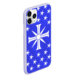 Чехол iPhone 11 Pro матовый Far Cry 5: Blue Cult Symbol, цвет: 3D-светло-сиреневый — фото 2