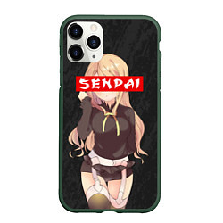 Чехол iPhone 11 Pro матовый Senpai Baby, цвет: 3D-темно-зеленый