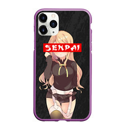 Чехол iPhone 11 Pro матовый Senpai Baby, цвет: 3D-фиолетовый