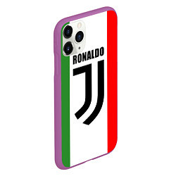 Чехол iPhone 11 Pro матовый Ronaldo Juve Italy, цвет: 3D-фиолетовый — фото 2
