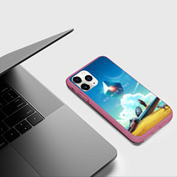 Чехол iPhone 11 Pro матовый No Man’s Sky: Atlas Rises, цвет: 3D-малиновый — фото 2