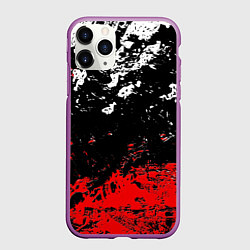 Чехол iPhone 11 Pro матовый Брызги красок, цвет: 3D-фиолетовый