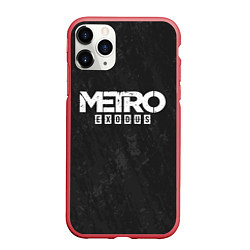 Чехол iPhone 11 Pro матовый Metro Exodus: Space Grey, цвет: 3D-красный