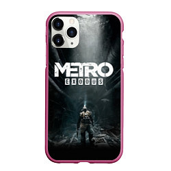 Чехол iPhone 11 Pro матовый Metro Exodus, цвет: 3D-малиновый