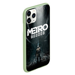 Чехол iPhone 11 Pro матовый Metro Exodus, цвет: 3D-салатовый — фото 2
