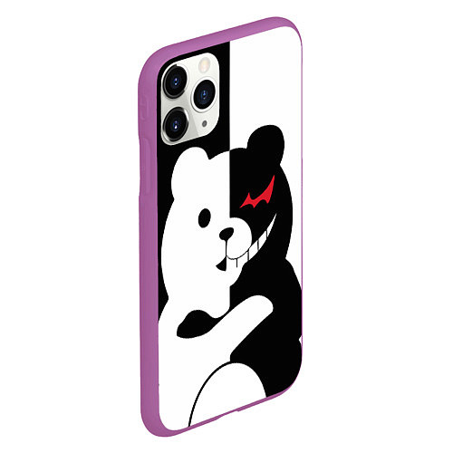 Чехол iPhone 11 Pro матовый Monokuma Drae / 3D-Фиолетовый – фото 2