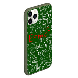 Чехол iPhone 11 Pro матовый E=mc2: Green Style, цвет: 3D-темно-зеленый — фото 2
