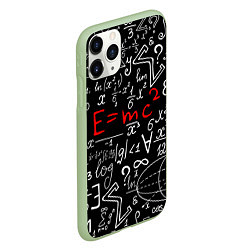 Чехол iPhone 11 Pro матовый Формулы физики, цвет: 3D-салатовый — фото 2