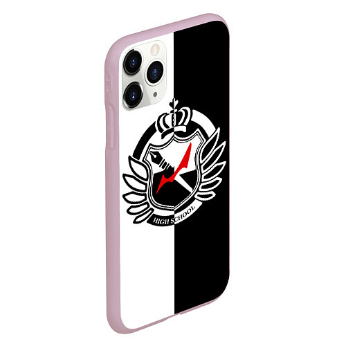 Чехол iPhone 11 Pro матовый MONOKUMA SCHOOL / 3D-Розовый – фото 2