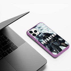 Чехол iPhone 11 Pro матовый Winter Predator, цвет: 3D-фиолетовый — фото 2