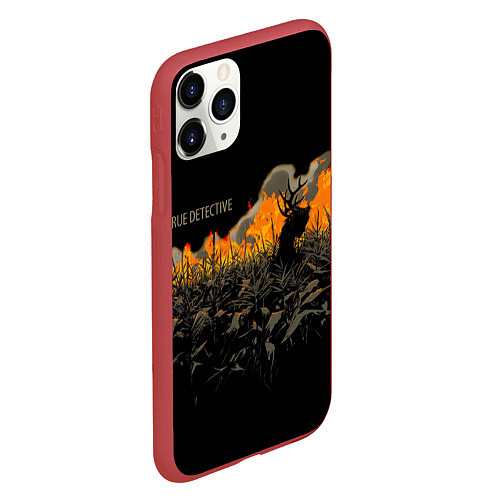 Чехол iPhone 11 Pro матовый True Detective: Fire / 3D-Красный – фото 2