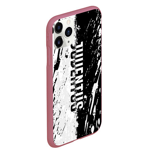 Чехол iPhone 11 Pro матовый JUVENTUS BIANCONERI / 3D-Малиновый – фото 2