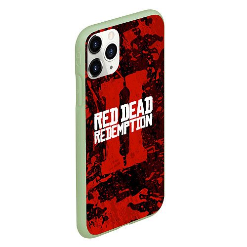 Чехол iPhone 11 Pro матовый Red Dead Redemption: Part II / 3D-Салатовый – фото 2