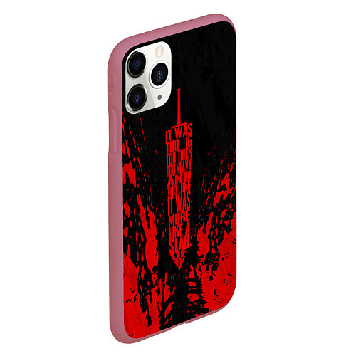 Чехол iPhone 11 Pro матовый Berserk Sword / 3D-Малиновый – фото 2