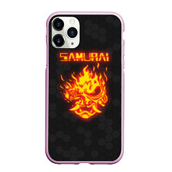 Чехол iPhone 11 Pro матовый Cyberpunk 2077: SAMURAI, цвет: 3D-розовый