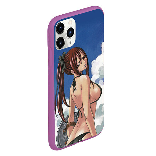 Чехол iPhone 11 Pro матовый Fairy Tail / 3D-Фиолетовый – фото 2