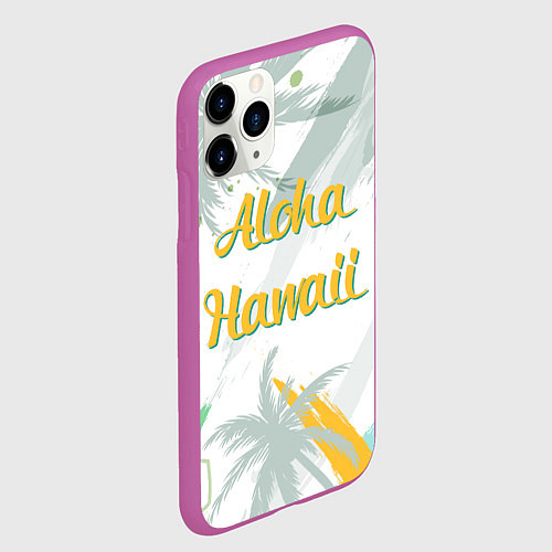 Чехол iPhone 11 Pro матовый Aloha Hawaii / 3D-Фиолетовый – фото 2