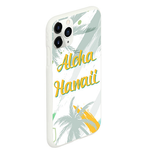 Чехол iPhone 11 Pro матовый Aloha Hawaii / 3D-Белый – фото 2
