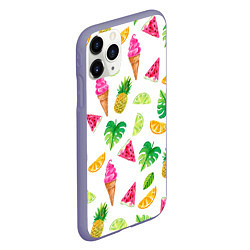 Чехол iPhone 11 Pro матовый Сочное лето, цвет: 3D-серый — фото 2
