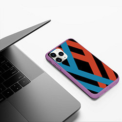 Чехол iPhone 11 Pro матовый Darling in the Franxx, цвет: 3D-фиолетовый — фото 2