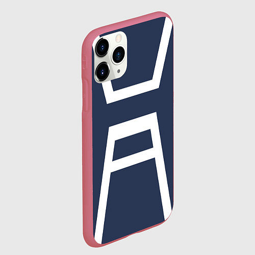 Чехол iPhone 11 Pro матовый MHA U A SCHOOL / 3D-Малиновый – фото 2